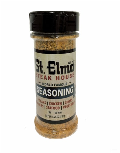 St. Elmo Steak House World Famous Seasoning Perspective: front
