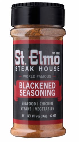 St. Elmo Steak House Blackened Seasoning Perspective: front