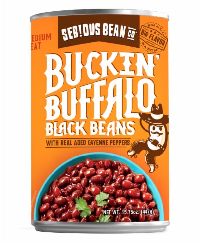 Serious Bean Co® Buckin Buffalo Black Beans Perspective: front