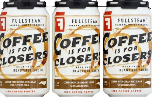 Fullsteam Coffee Is For Closers Iced Coffee Porter Perspective: front
