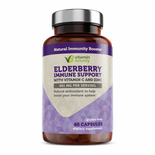 Vitamin Bounty Gluten-Free Elderberry Immune Support Supplement Perspective: front