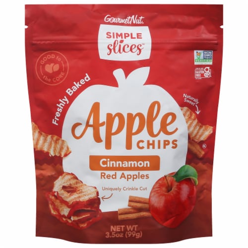 Gourmet Nut® Simple Slices™ Cinnamon Red Apple Chips Perspective: front