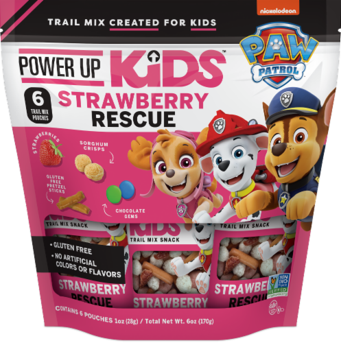Paw Patrol Strawberry Rescue Trail Mix Snacks Perspective: front