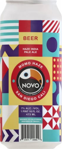 Novo Brazil Brewing Co. Momo Haze IPA Perspective: front