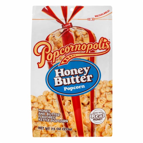Popcornopolis® Honey Butter Popcorn Perspective: front