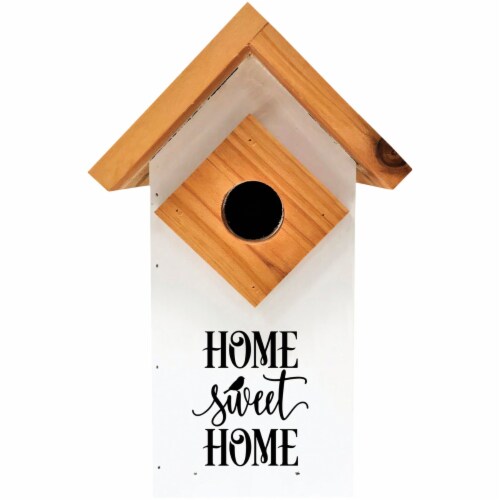 Nature's Way 6.75 In. W. x 11 In. H. x 6 In. D. Cedar Farmhouse Bluebird House Perspective: front