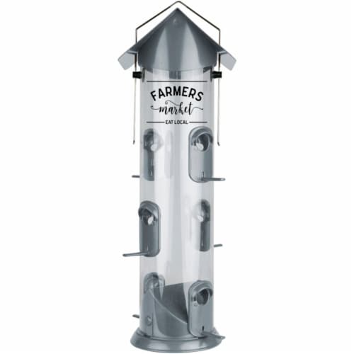 Wild Wings Farmhouse Deluxe Tube Bird Feeder Perspective: front