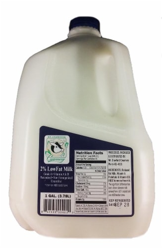 Mt. Crawford Creamery 2% Lowfat Milk Perspective: front