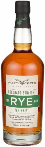 Woody Creek Colorado Straight Rye Whiskey Perspective: front