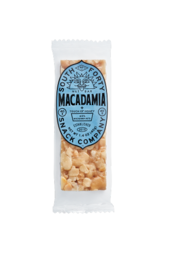 South 40 Snack Company™ Macadamia Nut Bar Perspective: front