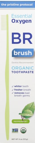 Essential Oxygen BR Organic Fresh Mint Toothpaste Perspective: front