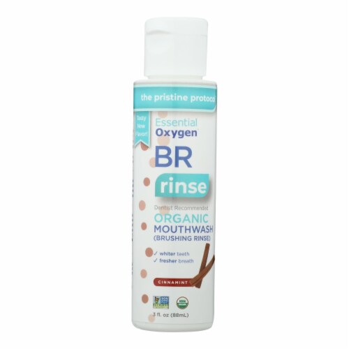 Essential Oxygen 615524 3 oz Cinnamint Travel Brushing Rinse - 12 per Case Perspective: front