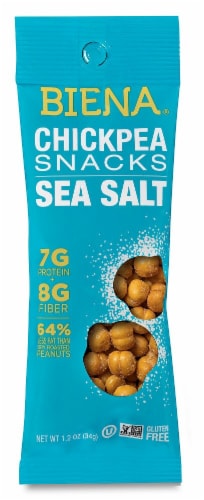 Biena  Chickpea Snacks 1.2 oz   Sea Salt Perspective: front