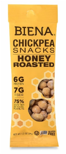 Biena  Chickpea Snacks   Honey Roasted Perspective: front