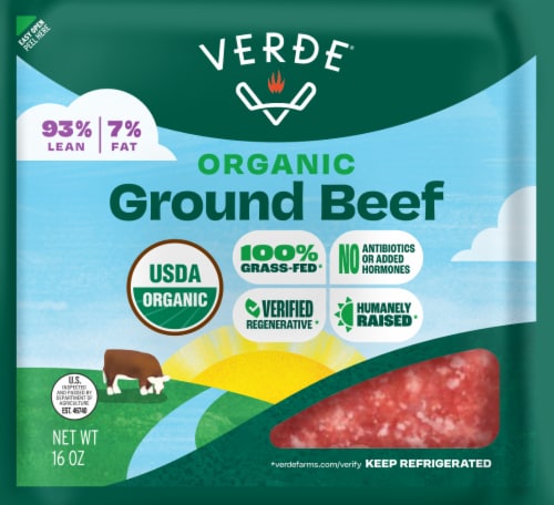 Verde® Organic Ground Beef Perspective: front