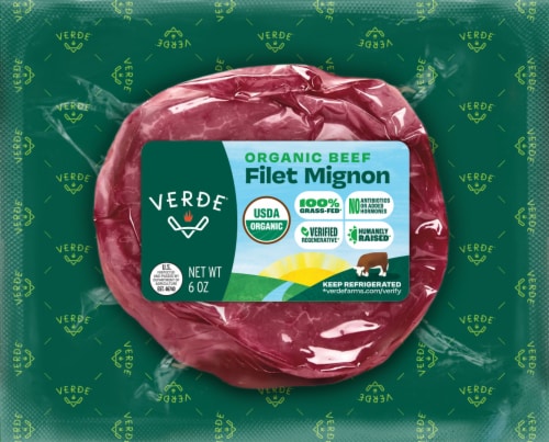 Verde® Organic Beef Filet Mignon Perspective: front
