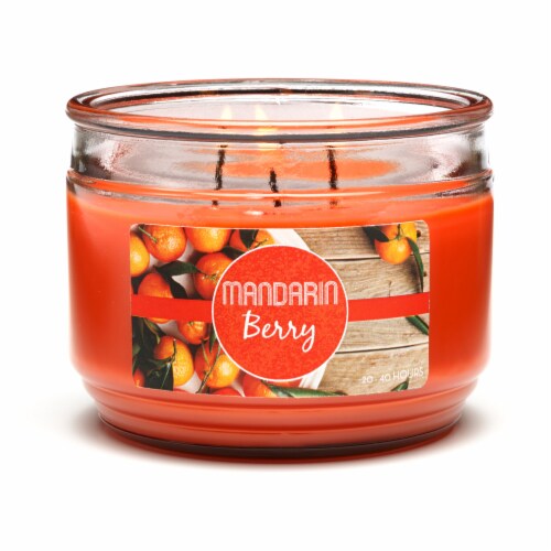 Candle-lite Mandarin Berry Jar Candle Perspective: front