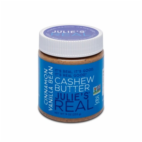 Julie's Real Cinnamon Vanilla Bean Cashew Butter Perspective: front