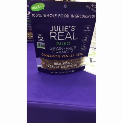 Julies Real Grain Free Granola Cinnamon Vanilla Bean Perspective: front