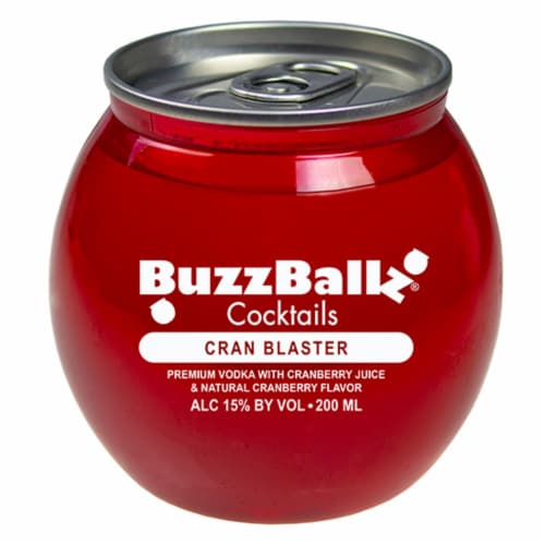 Buzzballz Cran Blaster Cranberry Cocktail Perspective: front
