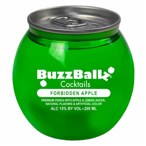 Buzzballz Forbidden Apple Cocktail Perspective: front