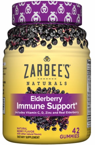 Zarbee’s® Naturals Berry Flavor Elderberry Immune Support Gummies Perspective: front