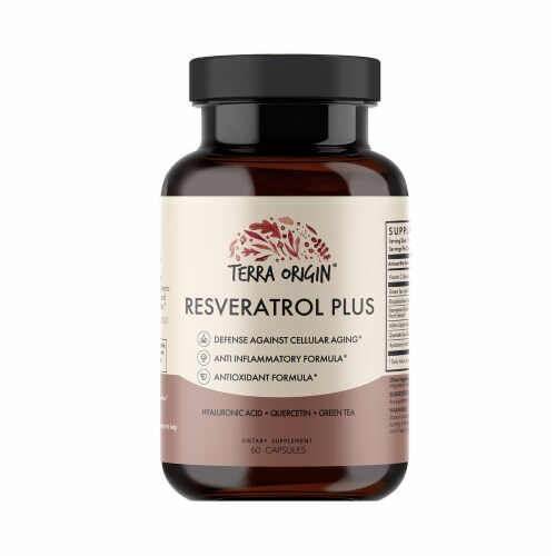 Terra Origin Resveratrol Plus Capsules Perspective: front