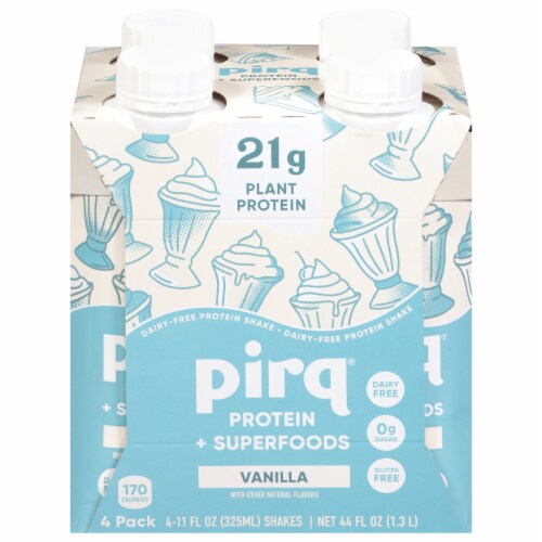 Pirq® Golden Vanilla Plant-Based Protein Shake Perspective: front