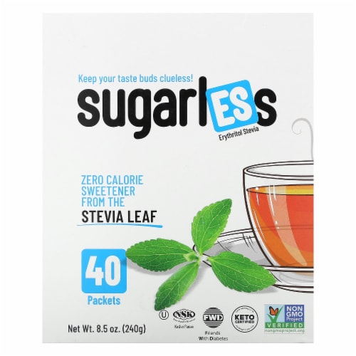 Health Garden 857722006168 Sugarless All Natural Sweetener  40 Count Perspective: front