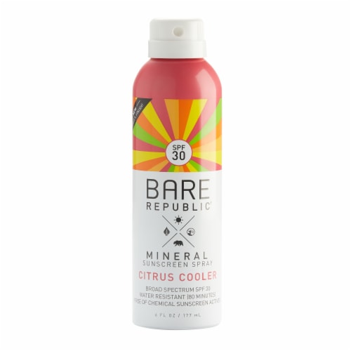 Bare Republic Citrus Cooler Mineral Sunscreen Spray SPF 30 Perspective: front