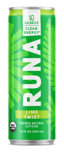 Runa Zero Clean Lime Twist Energy Drink Perspective: front