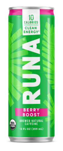 Runa Berry Energy Drink Can Perspective: front