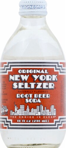 Original New York Seltzer Root Beer Soda Perspective: front