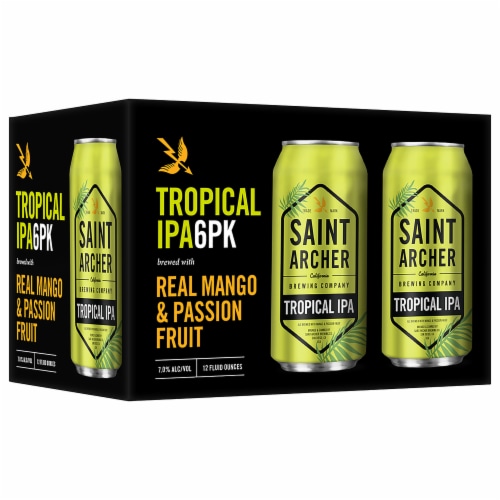 Saint Archer Brewing Company Tropical IPA Beer Perspective: front
