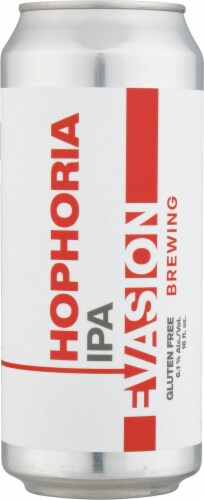 Evasion Brewing Hophoria IPA Craft Beer Perspective: front
