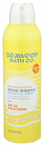 The Seaweed Bath Co. Sea Lettuce & Aloe Sheer Mineral Sunscreen Spray SPF 50 Perspective: front
