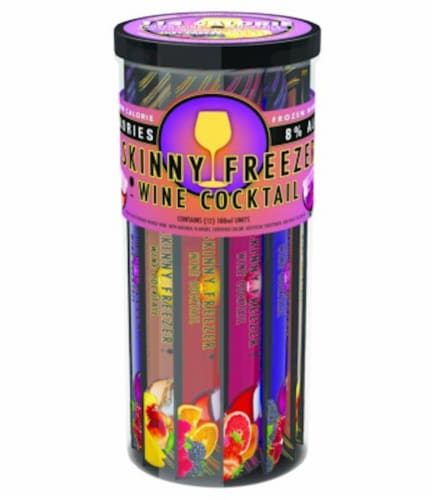 Skinny Freezer Wine Cocktail Low Calorie Freeze Pop Perspective: front