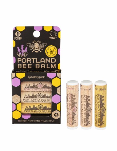 Portland Bee Balm Assorted Lip Balm Perspective: front