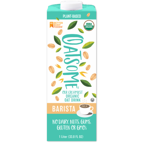 BetterBody Foods Oatsome Organic Barista Oat Drink Perspective: front