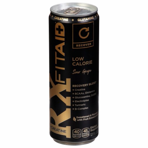 RX FitAid® Sour Grape Recovery Blend Supplement Beverage Perspective: front