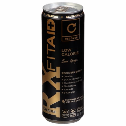 RX FitAid® Sour Grape Recovery Blend Supplement Beverage Perspective: front