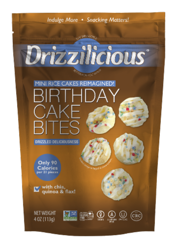 Drizzilicious® Birthday Cake Mini Rice Cakes Perspective: front