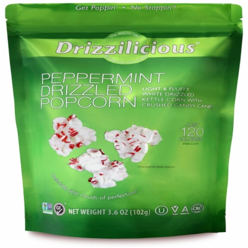 Drizzilicious® Peppermint Drizzled Popcorn Perspective: front