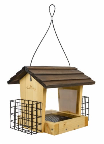 Wild Wings Cedar Hopper Bird Feeder Perspective: front