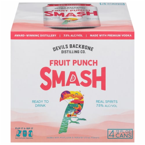 Devils Backbone Distilling Co. Fruit Punch Smash Ready to Drink Cocktail Perspective: front