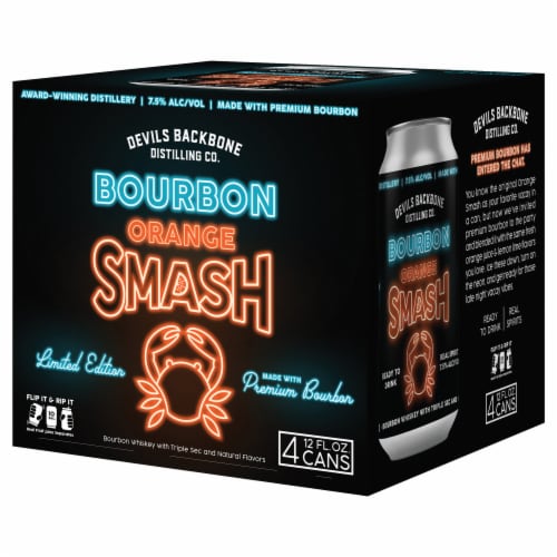 Devils Backbone Distilling Bourbon Orange Smash Perspective: front