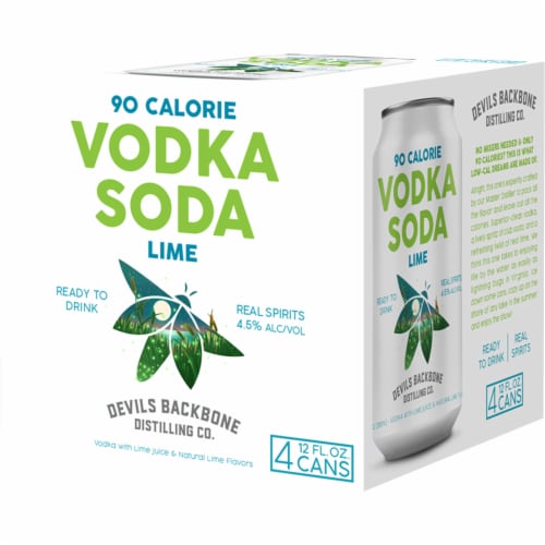 Devils Backbone Brewing Company Vodka Soda & Lime Ready to Drink Canned Cocktail Perspective: front