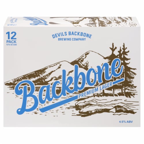 Devils Backbone Brewing Company Backbone Premium Lager Perspective: front