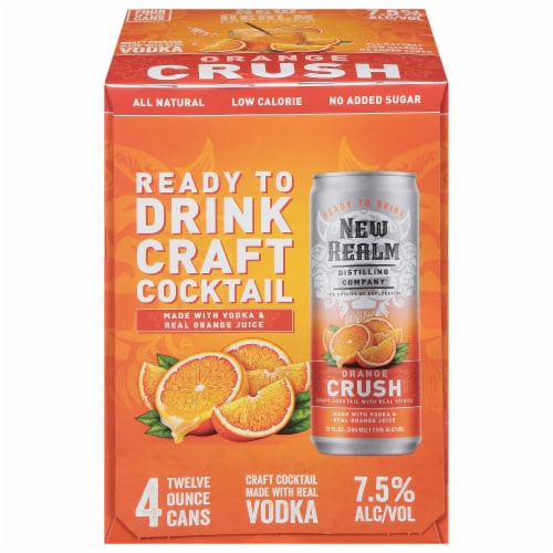 New Realm Orange Crush Ready to Drink Cocktail Perspective: front