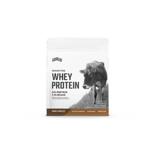 Levels Double Chocolate Whey Protein Powder Perspective: front
